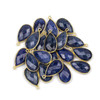 Cherry Tree Beads Sapphire approximately 13x25mm Faceted Teardrop Drop with a Gold Vermeil Bezel - 1 piece 