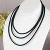 3mm Black Satin Cord Necklace - 18 inch