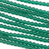 Matte Glass, Sea Glass Style 4mm Teal Green Round Beads - 16 inch strand