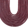 Matte Glass, Sea Glass Style 6mm Dark Red Round Beads - 16 inch strand
