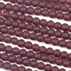 Matte Glass, Sea Glass Style 6mm Dark Red Round Beads - 16 inch strand