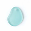 Matte Glass, Sea Glass Style 18x26mm Sea Foam Blue Rounded Free Form Top Drilled Pendants - 7 assorted pendants per bag