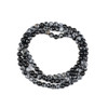 Snowflake Obsidian 6mm Mala Round Beads - 29 inch strand