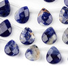 Sodalite Faceted 12x15mm Top Drilled Teardrop Beads - approx. 8 inch strand, Set B