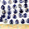 Sodalite Faceted 12x15mm Top Drilled Teardrop Beads - approx. 8 inch strand, Set B