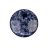 Sodalite 40mm Top Front to Back Drilled Coin Pendant with a Flat Back - 1 per bag