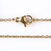 Gold Stainless Steel 1mm Small Flat Cable Chain Necklace - 32 inch, SS01g-32