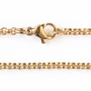 Gold Stainless Steel 2mm Rolo Chain Necklace - 20 inch, SS04g-20