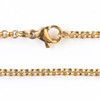 Gold Stainless Steel 2mm Rolo Chain Necklace - 32 inch, SS04g-32