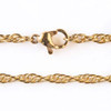 Gold Stainless Steel 2.5mm Rope Chain Necklace - 18 inch, SS05g-18