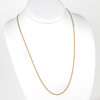 Gold Stainless Steel 2mm Snail Chain Necklace - 24 inch, SS06g-24