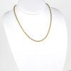 Gold Stainless Steel 3mm Rope Chain Necklace - 18 inch, SS08g-18