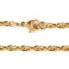 Gold Stainless Steel 3mm Rope Chain Necklace - 24 inch, SS08g-24