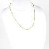 Gold Stainless Steel 3mm Ball and Curb Chain Necklace - 18 inch, SS09g-18