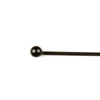 Black Plated Stainless Steel 1 inch, 22 gauge Headpins/Ballpins with 2mm Ball - 10 per bag
