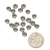 Natural Silver Stainless Steel 5x6mm Round Beads with approximately a 2mm hole - 20 per bag