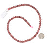 Natural Strawberry Quartz 6mm Round Beads - 16 inch strand