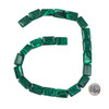 Synthetic Malachite 13x18mm Rectangle Beads - 16 inch strand