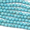 Turquoise Howlite 6mm Round Beads - approx. 8 inch strand, Set A