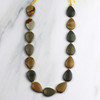 Wild Horse Picture Jasper 18x25mm Knotted Teardrop Beads - 16 inch strand