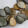 Wild Horse Picture Jasper 30x40mm Top Drilled Drop Beads - 16 inch strand