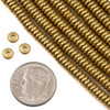 Cherry Tree Beads Brass 1.5x4mm Rondelle Spacer Beads - approx. 8 inch strand 