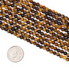 Cherry Tree Beads Yellow Tigereye 4mm Round Beads - 15 inch strand