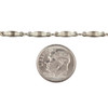 Cherry Tree Beads Stainless Steel Chain with 2.5x3.5mm Small Oval Links alternating with 2.5x10.5mm Bar Links - 2 meters 