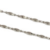 Cherry Tree Beads Stainless Steel Chain with 2.5x3.5mm Small Oval Links alternating with 2.5x10.5mm Bar Links - 2 meters 
