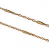 Raw Brass Chain with 2.5x3.5mm Small Oval Links with2.5x11mm Twisted Bar Links - chain3265vb-2m - 2 meters