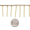 Cherry Tree Beads Raw Brass Chain with 2.5x3.5mm Small Oval Links, 1x8mm Bar Links, and 1x24mm Fringe - chain2814vb-sp - 10 meter spool 