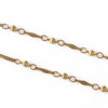Cherry Tree Beads Raw Brass Chain with 2.5x3.5mm Small Oval Links alternating with 2.5x5.5mm Cushion Links and 1.5x9mm Faceted Bar Links - chain2583vb-1m - 2 meters 