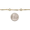 Cherry Tree Beads Raw Brass Chain with 2.5x3.5mm Small Oval Links alternating with 4.5x9mm Clear Crystal Coin Links and 1x12mm Twisted Bar Links - chain2522vb-2m - 2 meters 