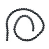 Cherry Tree Beads Matte Black Agate 6mm Round Beads - 15 inch strand 