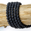 Cherry Tree Beads Matte Black Agate 6mm Round Beads - 15 inch strand