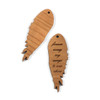 Handmade Wooden 20x57mm Wings to Soar Right Facing Focal - 1 per bag
