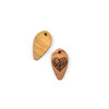 Handmade Wooden 12x22mm Heart Tree Dew Drop Focal - 1 per bag