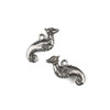 Green Girl Studios Pewter 15x30mm Seahorse Creature Charm - 1 per bag