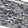 Cherry Tree Beads Matte Snowflake Obsidian 6mm Mala Round Beads - 115 beads per strand