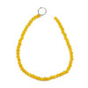Dyed Jade 4mm Saffron Yellow Faceted Round Beads - 8 inch strand