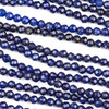 Dyed Jade 4mm Dark Sapphire Blue Faceted Round Beads - 8 inch strand
