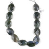 Blue Labradorite 25x35mm Faceted Irregular Octagonal Beads - 16 inch strand