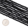 Cherry Tree Beads Black Obsidian 4mm Round Beads - 15 inch strand 