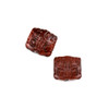 Carved Wood Focal Bead - 15x16mm Sandalwood Rectangle with Chinese Dragon Face, 1 per bag