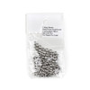 Antique Silver Plated Brass 5mm Leather Crimp Beads with a 3mm Large Hole - 100 per bag - brasslgcr5as-100