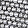 Hematite 8mm Plated Silver Round Beads - approx. 8 inch strand