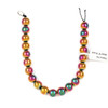 Cherry Tree Beads Synthetic Hematite 10mm Electroplated Fuchsia Rainbow Round Beads - approx. 8 inch strand 
