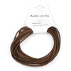 Chocolate Brown with Glitter Microsuede 1.5mm Thick, 2mm Wide Flat Cord - 3 yards