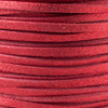 Cherry Tree Beads Red with Glitter Microsuede 1.5mm Thick, 2mm Wide Flat Cord - 3 yards 