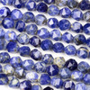Sodalite 10mm Simple Faceted Star Cut Beads - 15.5 inch strand